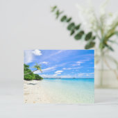 Maldives beach scene postcard postkarte (Stehend Vorderseite)