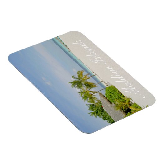 Maldives Beach und Bungalow Magnet (Rechte Seite)