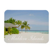 Maldives Beach und Bungalow Magnet (Horizontal)