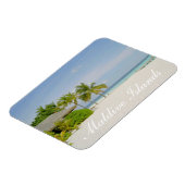 Maldives Beach und Bungalow Magnet (Linke Seite)
