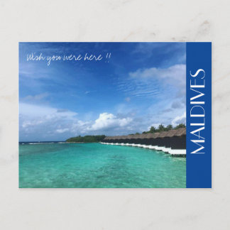 Maldives Bungalow Wünsche Postkarte