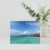 Maldives Bungalows Postkarte (Stehend Vorderseite)