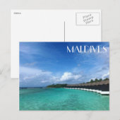 Maldives Bungalows Postkarte (Vorne/Hinten)