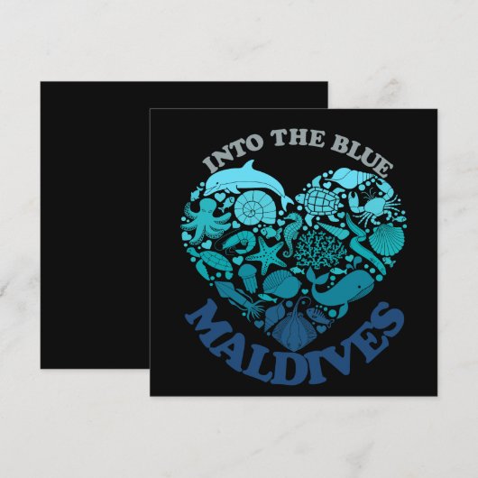 MALDIVES EINLADUNG (Vorne/Hinten)