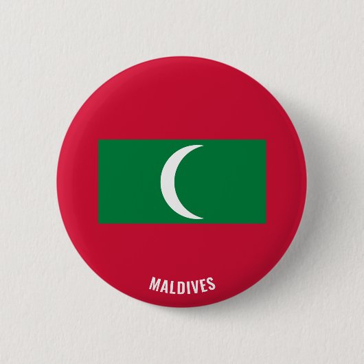 Maldives Flag Cute Patriotic Button (Vorderseite)