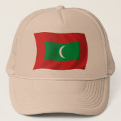 Maldives Flag Hat Truckerkappe (Vorderseite)