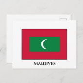 Maldives Flag Postkarte (Vorne/Hinten)