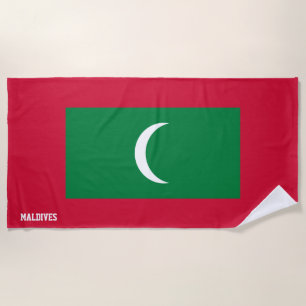 Maldives Flag Splendid Patriotic Strandtuch