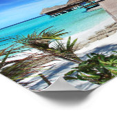 Maldives island romantic holiday poster (Ecke)
