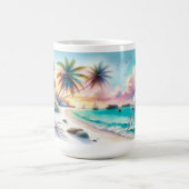 Maldives Luxus Sketch Wasserfarbe | Kaffeetasse (Mittel)