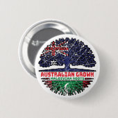 Maldives Maldivian Australian Australia Tree Roots Button (Vorne & Hinten)