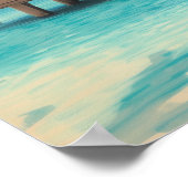 Maldives Mirage – Retro Lagoon Paradise Travel  Poster (Ecke)