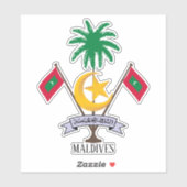 Maldives National Emblem Patriotic Aufkleber (Blatt)