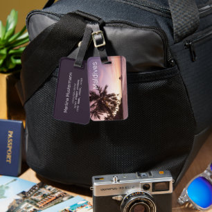 Maldives Ocean Indian Beach Sunset Island Souvenir Gepäckanhänger