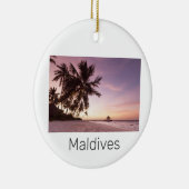 Maldives Ocean Indian Beach Sunset Island Souvenir Keramik Ornament (Rechts)