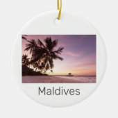 Maldives Ocean Indian Beach Sunset Island Souvenir Keramik Ornament (Vorne)