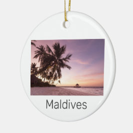 Maldives Ocean Indian Beach Sunset Island Souvenir Keramik Ornament