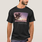 Maldives Ocean Indian Beach Sunset Island Souvenir T-Shirt (Vorderseite)