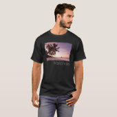 Maldives Ocean Indian Beach Sunset Island Souvenir T-Shirt (Vorne ganz)