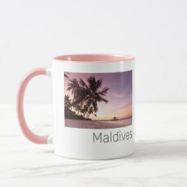 Maldives Ocean Indian Beach Sunset Island Souvenir Tasse