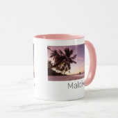 Maldives Ocean Indian Beach Sunset Island Souvenir Tasse (VorderseiteRechts)