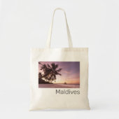Maldives Ocean Indian Beach Sunset Island Souvenir Tragetasche (Vorne)