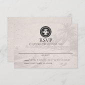 Maldives Passport Hochzeit RSVP Karte (Vorne/Hinten)