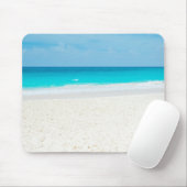 Maldives Sand Blue Sea Sky White Clouds Template Mousepad (Mit Mouse)