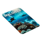 Maldives Scuba Diving Travel Magnet (Rechte Seite)