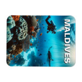 Maldives Scuba Diving Travel Magnet (Horizontal)