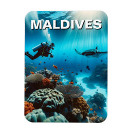 Maldives Scuba Diving Travel Magnet