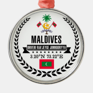Maldives Silbernes Ornament