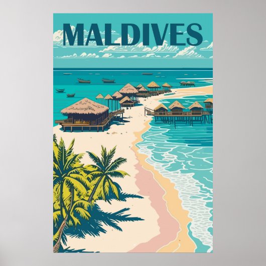 Maldives Travel Poster (Vorne)