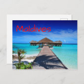 Maldives Tropical Island Resort Postkarte (Vorne/Hinten)