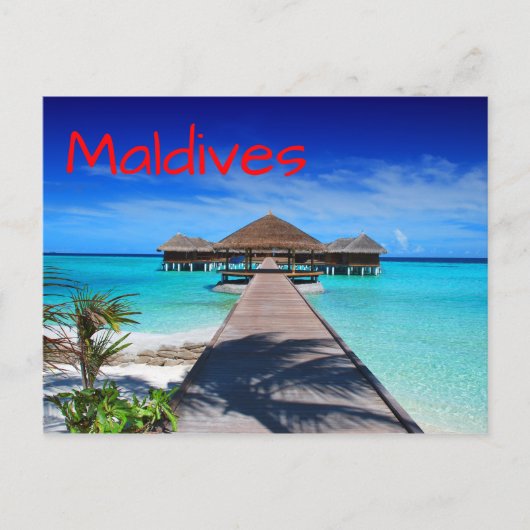 Maldives Tropical Island Resort Postkarte (Vorderseite)