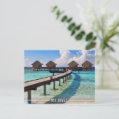 Maldives Water Bungalows Postkarte (Stehend Vorderseite)
