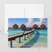 Maldives Water Bungalows Postkarte (Vorne/Hinten)