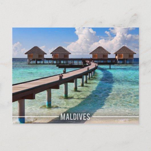 Maldives Water Bungalows Postkarte (Vorderseite)