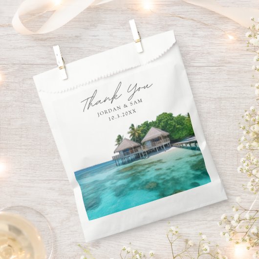 Maldives Wedding Beach Foto Geschenktütchen (Ausgeschnitten)