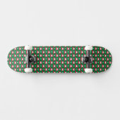 Maldivian Flag Colors Hearts Pattern Patriotic Skateboard (Horizontal)