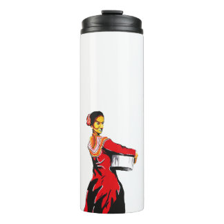 Maldivian Lady mit Bandiyaa Thermal Tumbler Thermosbecher