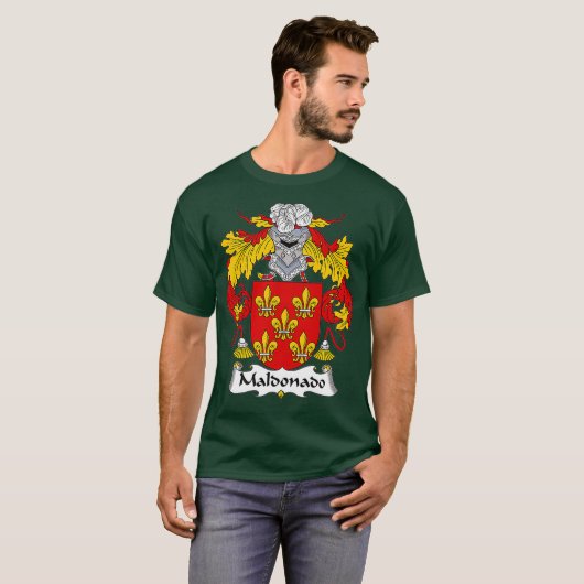 Maldonado Coat of Arms Familienwappen T-Shirt (Vorne ganz)