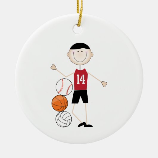 Male Athlete Keramik Ornament (Vorne)
