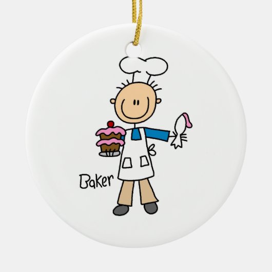 Male Baker Keramikornament (Vorne)