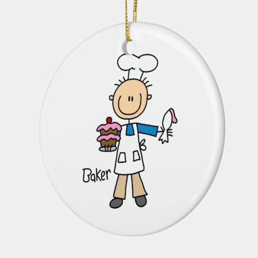 Male Baker Keramikornament (Links)