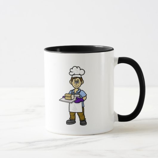 Male Baker personalisierte Mug Tasse (Rechts)