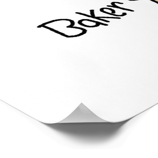 Male Baker Poster (Ecke)