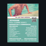 Male Bather Portrait, Swimming Pool Cleaning Flyer<br><div class="desc">Male Bather Portrait,  Swimming Pool Cleaning Service Advertising Flyer by The Business Card Store.</div>