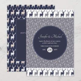 Male Birthday Invite Navy Blue STAG Winterveransta Einladung