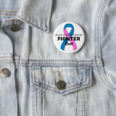 Male Breast Cancer Ribbon White Button (Beispiel)